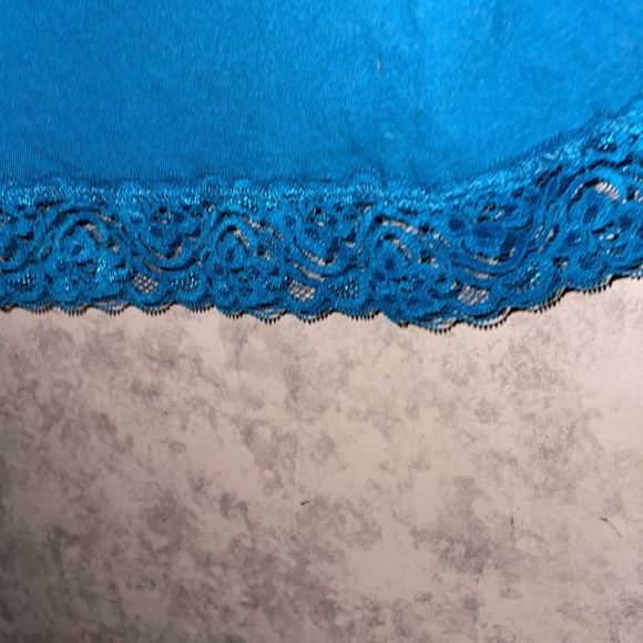 Y2K Wear It Declare It Large Lacey Blue Cami w/ Adj. Length & Bra Builtin - Picture 4 of 6